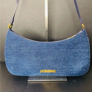 Jacquemus Le Bisou Blue Denim Shoulder Bag. Authentic and Like New w/ Dust Cover